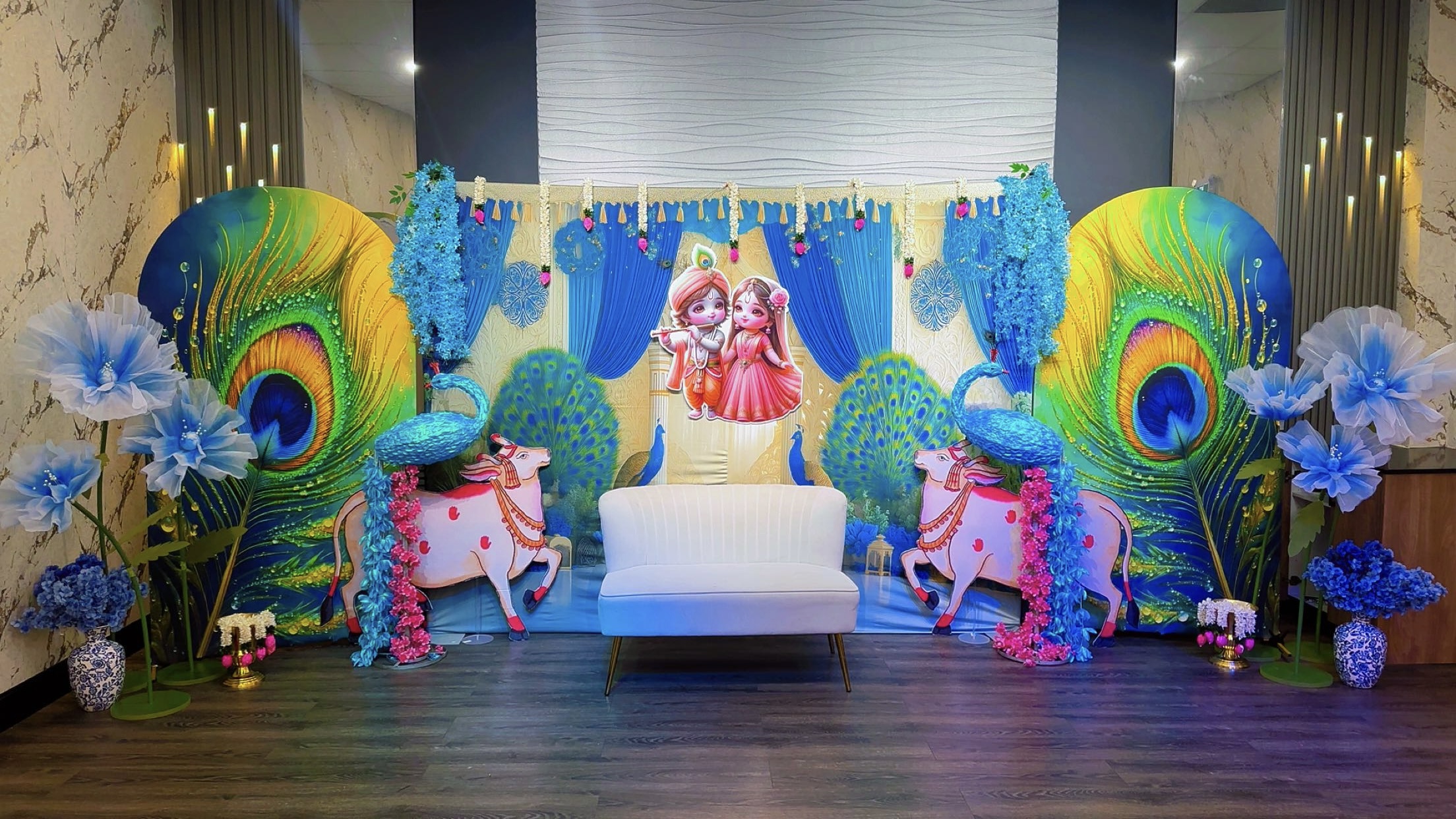 Radhe_Krishna_Theme balloon decoration theme