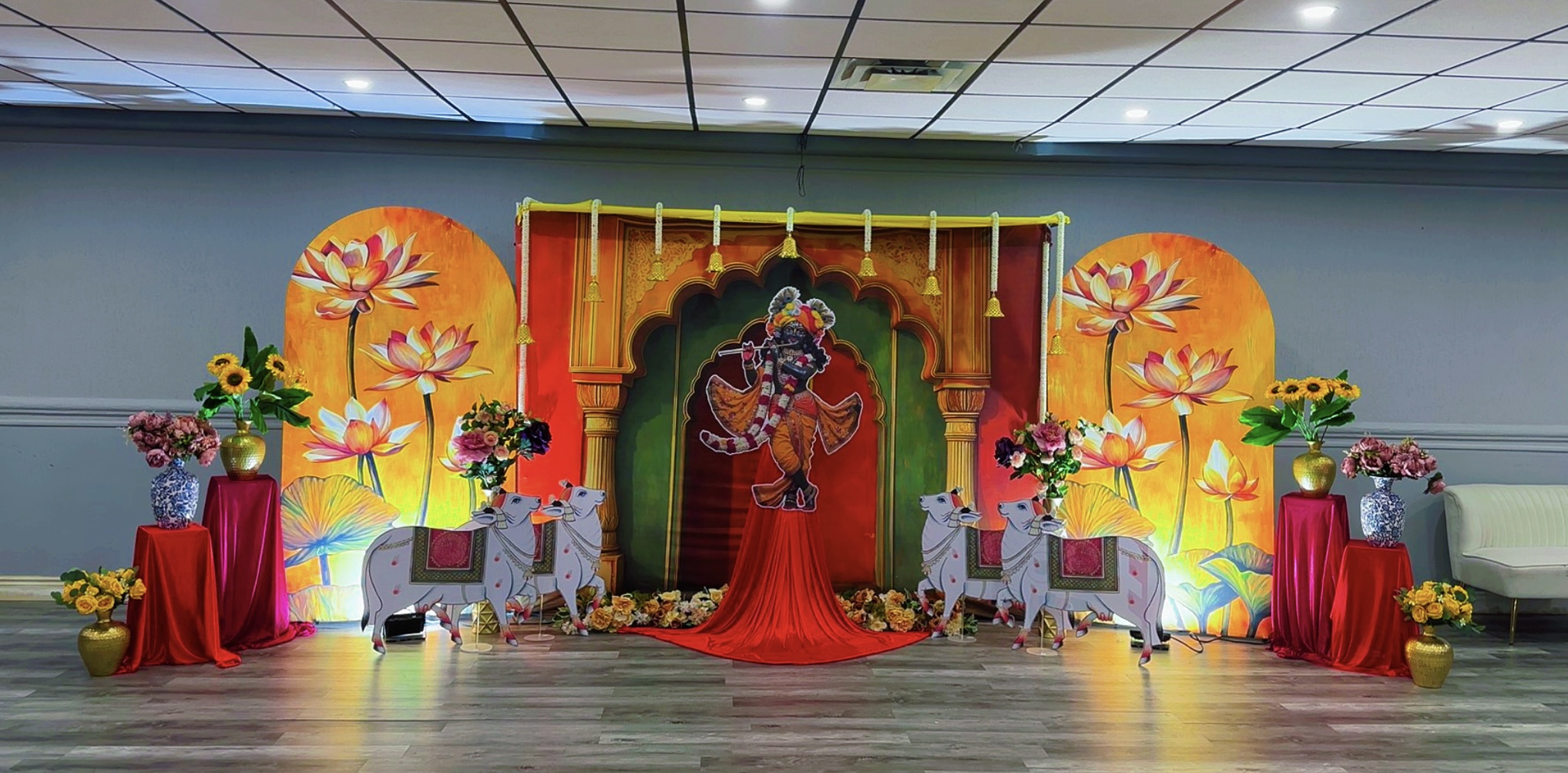Krishna Theme balloon decoration theme